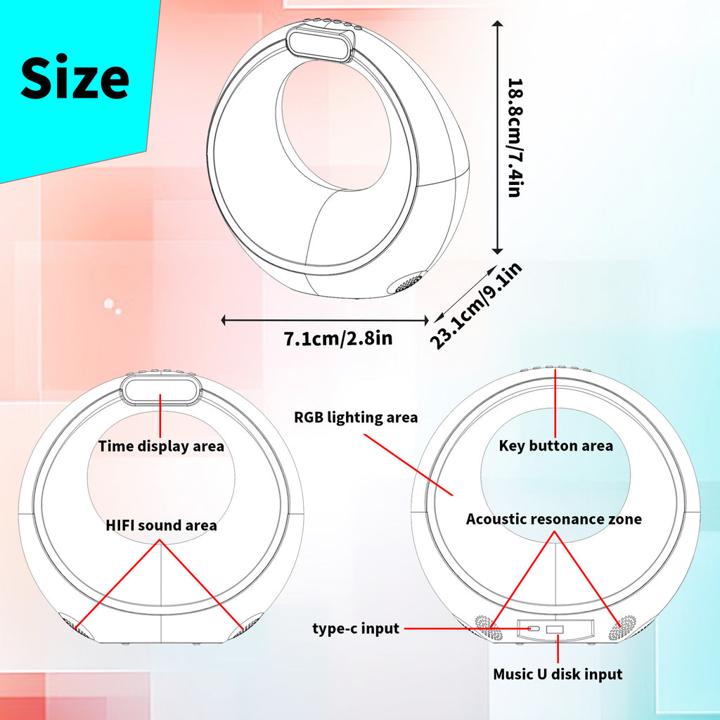 LED Night Light Bluetooth Speaker