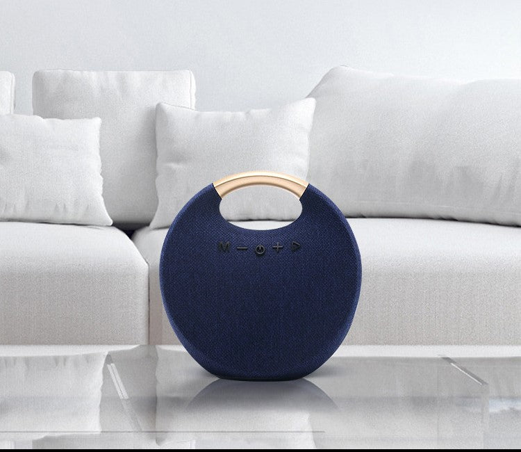 Handle Design Wireless Bluetooth Speaker Fabric Portable Sound Box AUX/TF Card/USB Support for Outdoor Travel Desktop Xmas Gifts
