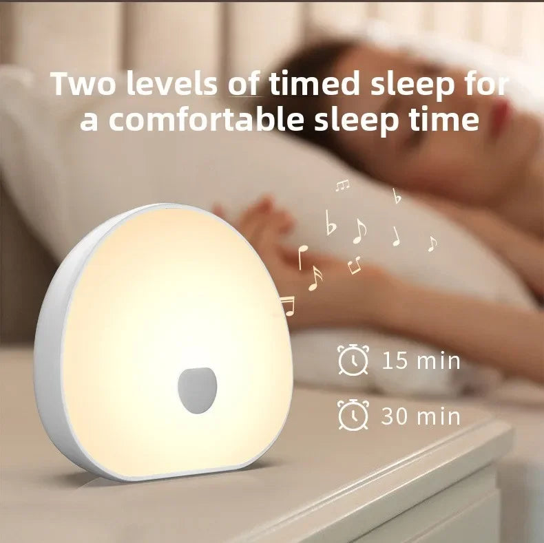 White Noise Sound Machine Portable Baby Sleep Machine 10 Soothing Sounds LED Night Light Built-in Rechargeable Battery USB