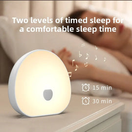 White Noise Sound Machine Portable Baby Sleep Machine 10 Soothing Sounds LED Night Light Built-in Rechargeable Battery USB