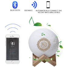 Load image into Gallery viewer, Moon Quran Speaker Light, Portable Quran Speaker APP Control Remote Small Moon Light Night Light with Bluetooth