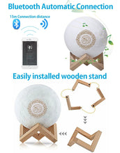 Load image into Gallery viewer, Moon Quran Speaker Light, Portable Quran Speaker APP Control Remote Small Moon Light Night Light with Bluetooth