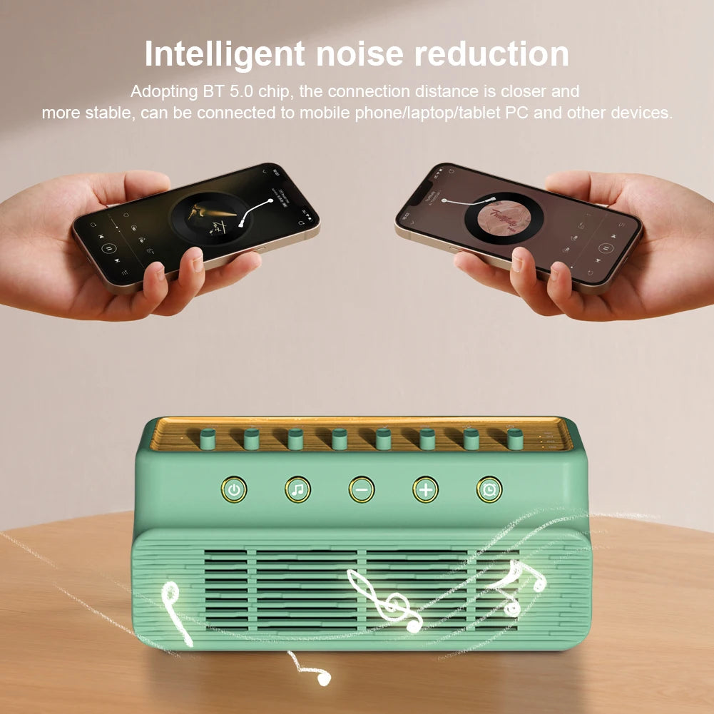 Portable White Noise BT Speaker Timer Sleeping Aid Speaker BT 5.0 Nature Sound Music Box for Bedroom Living Room Bedside