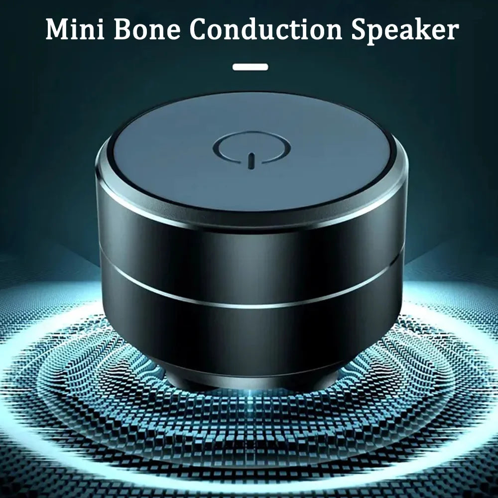 Mini Bone Conduction Speaker Vibration Stereo Audio Digital TWS Wireless Bluetooth Speakers Portable Metal Speaker