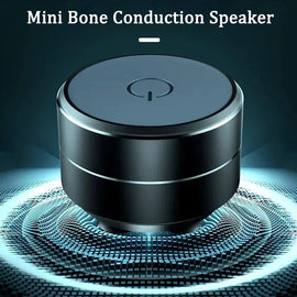 Mini Bone Conduction Speaker Vibration Stereo Audio Digital TWS Wireless Bluetooth Speakers Portable Metal Speaker