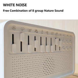 Wireless Sleeping Bluetooth Speaker White Noise Sleep Machine with Oil Diffuser Simulated Flame Light Air Humidifier Sleep Timer