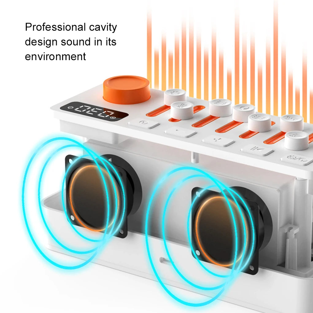 White Noise Sleep Sound Machine Bluetooth Speaker DIY Smart Sleep Aid Speaker RGB Color Night Light With 8 Nature Sounds
