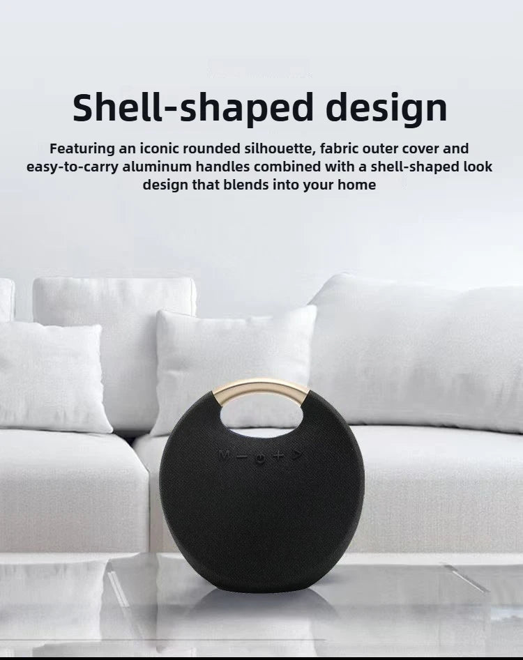 Handle Design Wireless Bluetooth Speaker Fabric Portable Sound Box AUX/TF Card/USB Support for Outdoor Travel Desktop Xmas Gifts