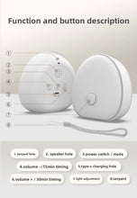 Load image into Gallery viewer, White Noise Sound Machine Portable Baby Sleep Machine 10 Soothing Sounds LED Night Light Built-in Rechargeable Battery USB