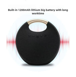 Handle Design Wireless Bluetooth Speaker Fabric Portable Sound Box AUX/TF Card/USB Support for Outdoor Travel Desktop Xmas Gifts