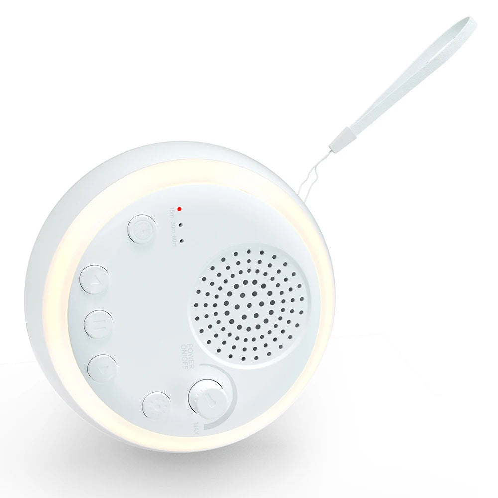 White Noise Machine Mini Baby Sleep Machine Built-in Night Light 16 Soothing Sounds 15/30/60 min Timer for Baby Kids Adults